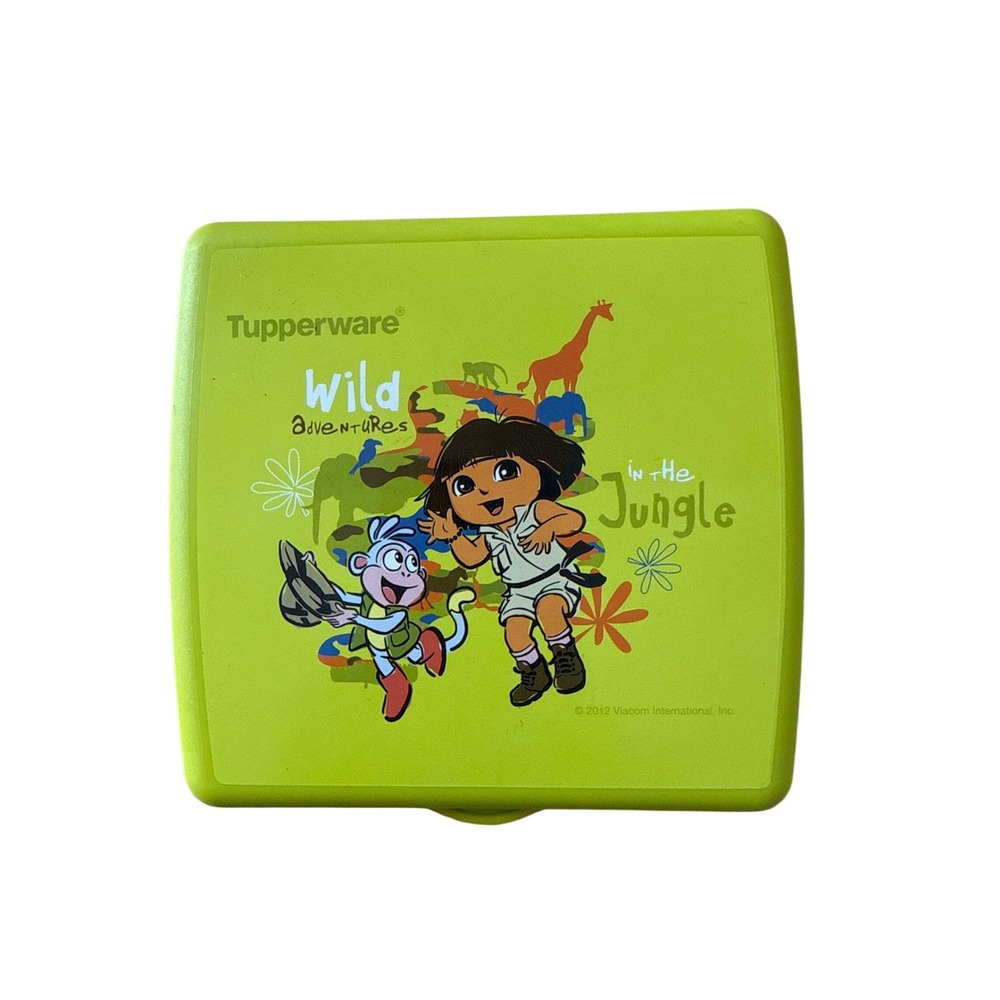 Tupperware Dora the Explorer Wild Adventures Jungle Sandwich Keeper Green 2012